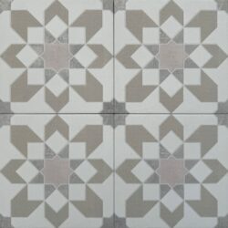 Płytki we wzory do kuchni - Peronda Harmony Doha Taupe Flower SP 22,3x22,3cm. Kwadratowe płytki patchworkowe na podłogę i ścianę.