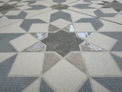 Płytki ze wzorem arabskim - Harmony Doha Blue Flower SP 22,3x22,3