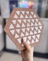 Brązowe płytki heksagonalne Marca Corona Terracreta INTARSIO CHAMOTTE 25X21,6