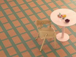 Kafelki cegiełki na podłogę, mat - Peronda Harmony Glint Matt 5x15cm. Małe płytki na podłodze w kolorze zielonym i glinianym.