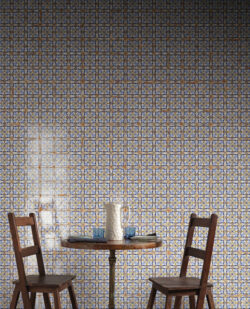 Kafelki ścienne, kuchenne, retro - Peronda Fs Atrani LT 33x33cm. Płytki z wielokolorowym wzorem retro na ścianie.