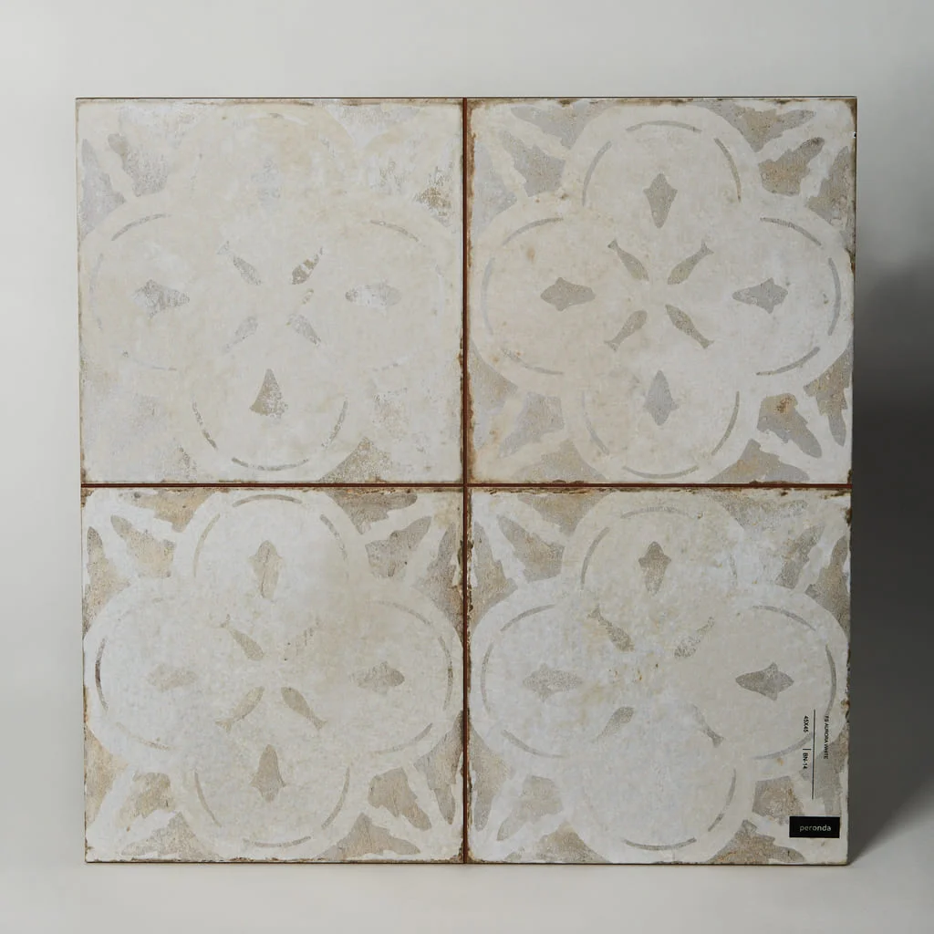 Fs Aurora White 45x45 - Stare płytki podłogowe ze wzorem, Peronda