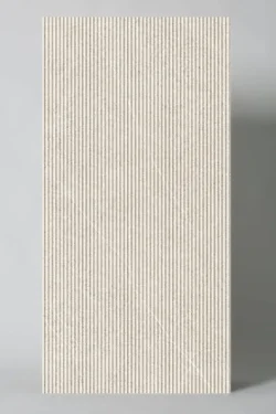 Płytki ceramiczne ryflowane beżowe Museum PIEMONTE SAND WALL DEC SP/60X120X1,2/C/R