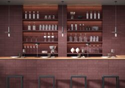 Płytki cegiełki bordowe 6x24 Marca Corona Miniature Cera Amaranto Jam J426