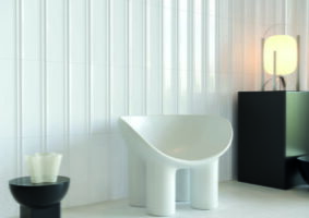 Białe płytki dekoracyjne, ścienne - Harmony BOW WHITE 15x45