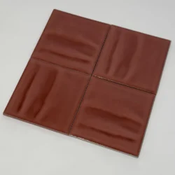 Cerasarda Porto Rotondo Corallo 15x15 włoska płytka gresowa ciepły brąz 3d. Kwadratowe płytki ścienne, dekoracyjne w połysku.
