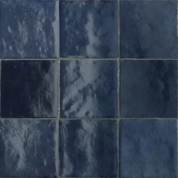 Ciemnoniebieskie płytki kwadratowe ścienne Marazzi Crogiolo Zellige china lux m5ps 10x10