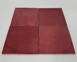 Equipe Artisan Burgundy 13x13 płytki burgundowe kwadratowe