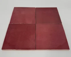 Equipe Artisan Burgundy 13x13 płytki burgundowe kwadratowe
