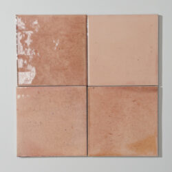 EQUIPE Hanoi Pink 10x10 oliwkowe płytki kwadratowe połysk