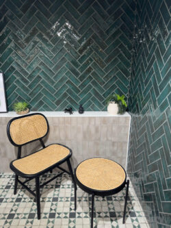 Estudio Vermont Malachite Green 7,5X23 ciemnozielone płytki ścienne