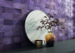 Fioletowe kafelki ścienne - Harmony DYROY AUBERGINE 6,5x20