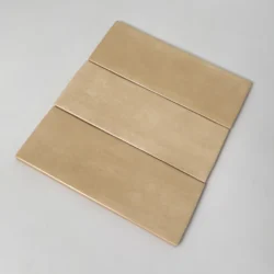 Kafelki cegiełki błyszczące ciepły piaskowy beż ścienne Vilar Albaro Zoe Beige 7,5x20