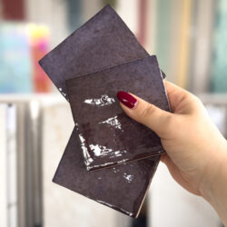 Kafelki fioletowe na ścianę 10X10 Harmony DYROY AUBERGINE