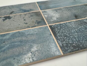 Peronda FS Raku Blue 20x40cm - Niebieskie kafelki retro na ścianę