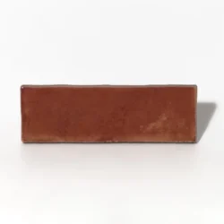 Płytka cegiełka terakotowa rdzawa ESTUDIO Matcha CORAL 6x18,5cm. Połysk, gres. Kafelki do kuchni, łazienki.