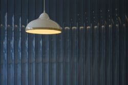 Płytki ozdobne, błękitne na ścianie - Harmony BOW AZURE 15X45