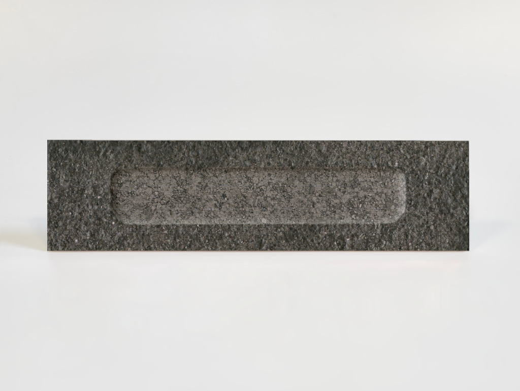 Płytki ceglane szare dekoracyjne 3D MARCA CORONA Fornace Formella Nero Fumo 6X24 J418