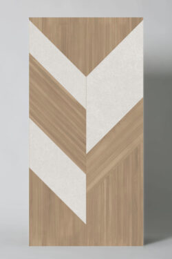 Płytki dekoracyjne na ścianę AB Iria Nordikwood Pearl 60x120. Połączenie drewna i betonu w jednej płytce.