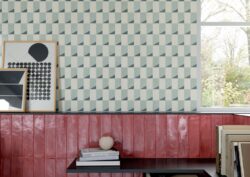 Płytki łososiowe ciemne połysk ściana Marca Corona Multiforme Ametista 7,5x30 cm I855