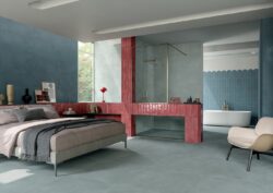 Płytki łososiowe ciemne połysk sypialnia Marca Corona Multiforme Ametista 7,5x30 cm I855