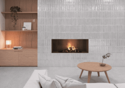 Szara cegiełka płytki na ścianie - Harmony Bari Silver 6x24,6