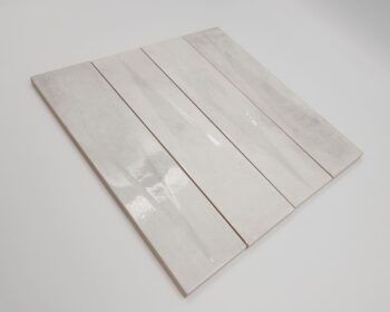 Szare płytki do łazienki - Harmony BARI SILVER DECOR 6x24,6 cm. Kafelki łazienkowe na ścianę z trójwymiarową powierzchnią w małym formacie cegiełki.