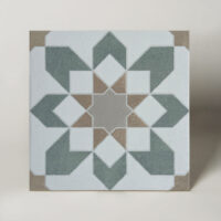 Harmony Doha Green Flower SP 22,3x22,3 - Płytki wzorzyste, zielony kwiat