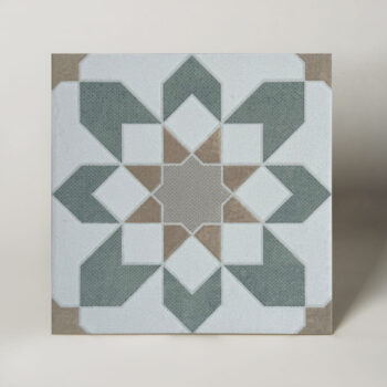 Harmony Doha Green Flower SP 22,3x22,3 - Płytki wzorzyste, zielony kwiat
