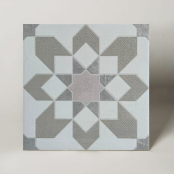 Harmony Doha Taupe Flower SP 22,3x22,3 Płytki wzorzyste, szarobrązowy kwiat