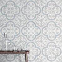 Harmony Havana Silver Ornate 22,3x22,3 - płytka z ornamentem na ścianie