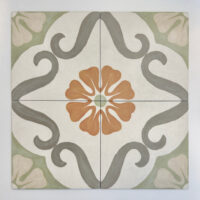 Kafle wzorzyste matowe Harmony Soroa Green 22,3x22,3