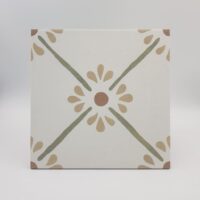 Harmony Provenza Green Flower 22,3x22,3 - Płytki z zielonym motywem kwiatowym