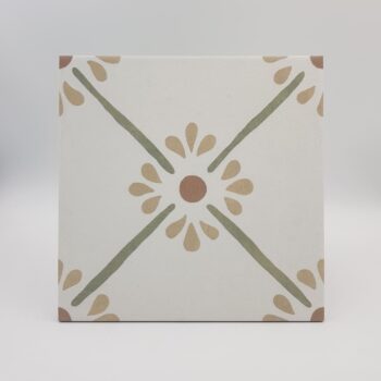 Harmony Provenza Green Flower 22,3x22,3 - Płytki z zielonym motywem kwiatowym