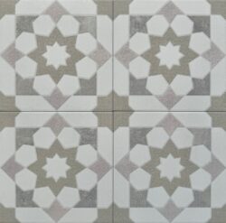 Płytki we wzory geometryczne - Harmony Doha Taupe Star SP 22,3x22,3cm