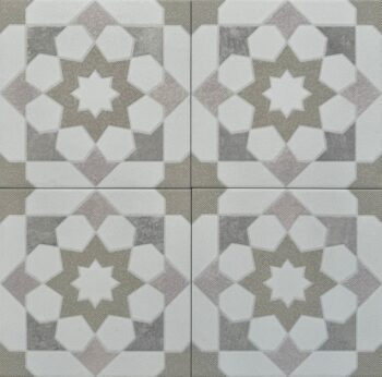 Płytki we wzory geometryczne - Harmony Doha Taupe Star SP 22,3x22,3cm