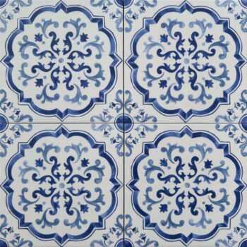 Płytki wzór niebieski - Peronda Harmony Mestral Rosette 22,3x22,3cm