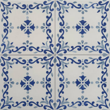 Matowe płytki z niebieskim , rustykalnym wzorem - Peronda Harmony MESTRAL GARDEN 22,3x22,3cm