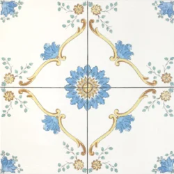 Alternative view of SAVOIA Cotto Mediterraneo Nerano 21,6X21,6<span class="opis"> Gresy ze wzorem kwiatowym</span>