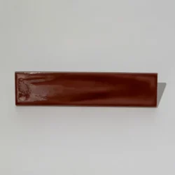 Płytki cegiełki ciemny koral terakotowy CERASARDA Porto Rotondo Corallo 6X25. Kafelki ścienne, gresowe, 3d w połysku,