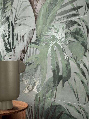 Płytki ścienne z motywem liści Marca Corona Mirabilia Wild Foliage 50x120