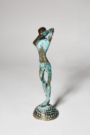 Rzeźba brąz, przedstawiająca golfistę w charakterystycznym ruchu. Rzeźby z brązu na zamówienie, sklep.